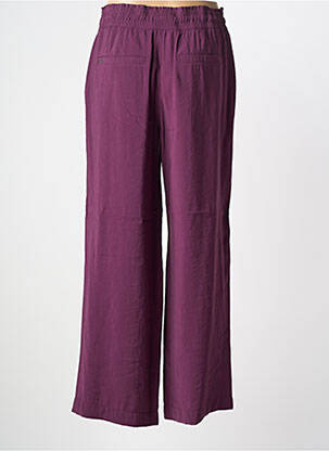 Pantalon larg țesătură poplin mărime normală violet STREET ONE femeie