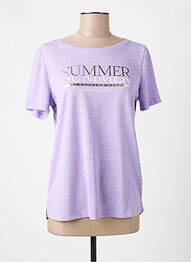 Tricou serigrafie flockată mâneci scurte violet STREET ONE femeie