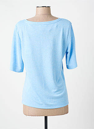 Tricou serigrafie flockată mâneci scurte albastru STREET ONE femeie