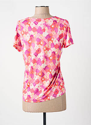 Tricou imprimeu fantezie mâneci scurte roz JULIE GUERLANDE femeie