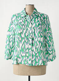 Cămașă țesătură crep mâneci 3/4 verde BARBARA LEBEK femme