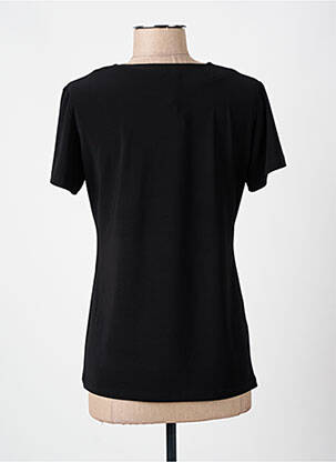 Tricou guler în v mâneci scurte negru ARONA femeie