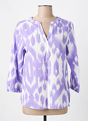Bluză țesătură poplin mâneci 3/4 violet STREET ONE femeie