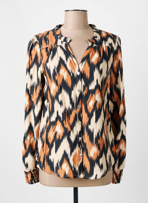 Cămașă imprimeu fantezie mâneci lungi negru C'EST BEAU LA VIE femme