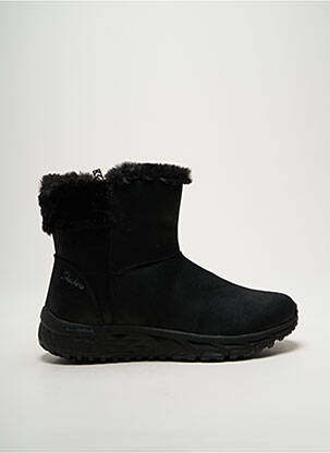 Botine/ghete vârf rotund toc plat până la 3 cm negru SKECHERS femeie