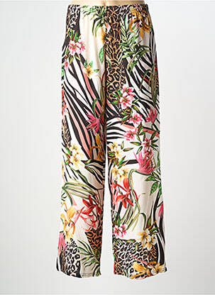 Pantalon drept alb QUATRE VINGT JOURS femeie