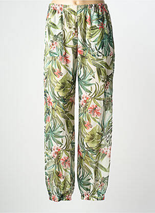 Pantalon drept verde QUATRE VINGT JOURS femeie