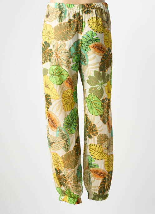 Pantalon drept verde QUATRE VINGT JOURS femeie