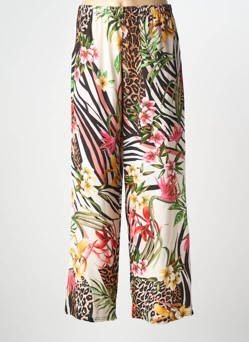 Pantalon drept alb QUATRE VINGT JOURS femeie