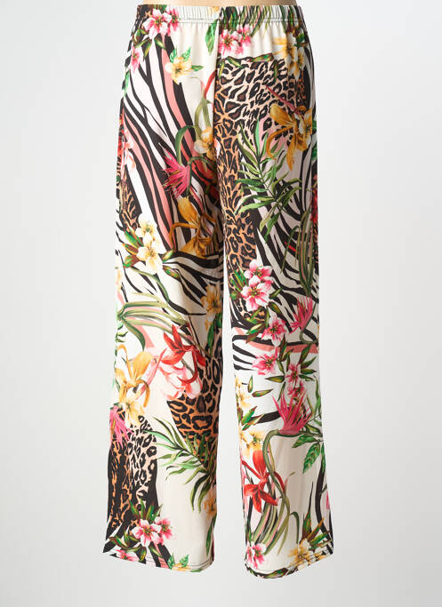 Pantalon drept alb QUATRE VINGT JOURS femeie