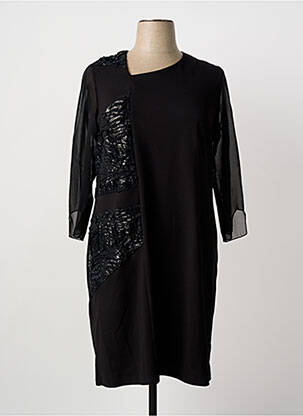 Rochie midi mâneci 3/4 mâneci 3/4 negru GUY DUBOUIS femeie