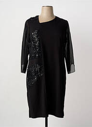 Rochie midi mâneci 3/4 mâneci 3/4 negru GUY DUBOUIS femme