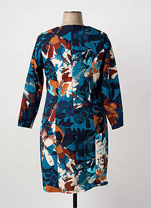 Rochie midi imprimeu floral mâneci lungi albastru GREGORY PAT femeie