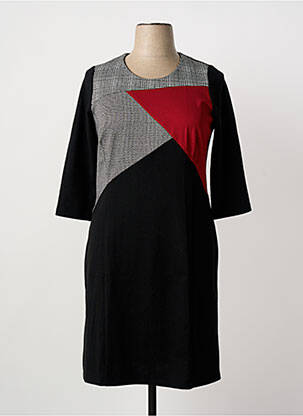 Rochie midi mâneci 3/4 mâneci 3/4 negru GUY DUBOUIS femeie