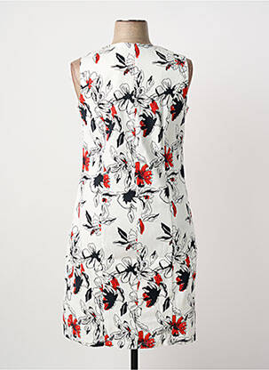 Rochie midi imprimeu floral fără mâneci alb GUY DUBOUIS femeie