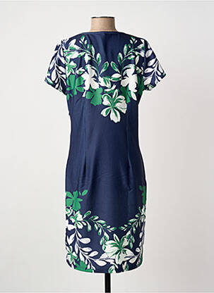 Rochie midi imprimeu floral mâneci scurte albastru GREGORY PAT femeie