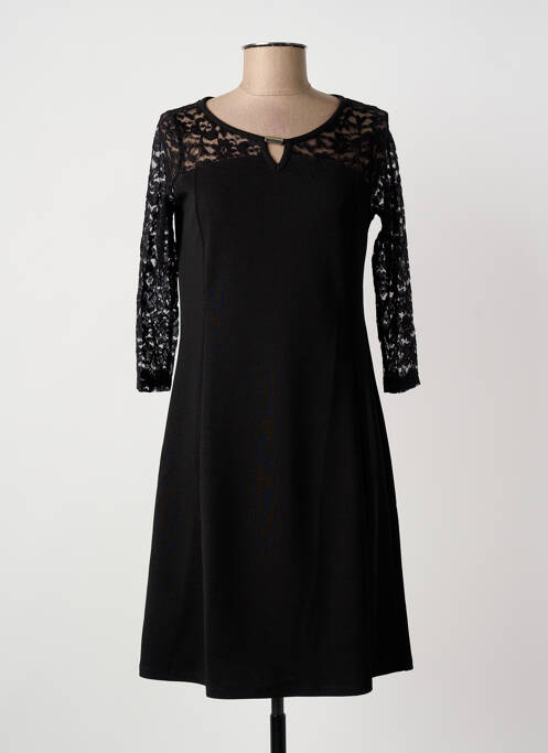 Rochie midi mâneci 3/4 mâneci 3/4 negru GUY DUBOUIS femme