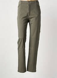 Pantalon slim țesătură poplin mărime normală verde WALTRON femme