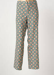 Pantalon drept țesătură crep mărime normală verde WALTRON femme