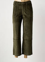 Pantalon 7/8 talie înaltă talie înaltă verde WALTRON femeie