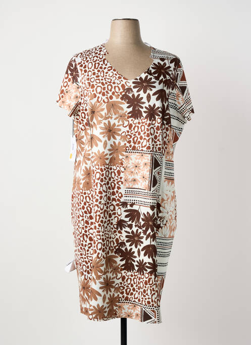 Rochie midi bej GUY DUBOUIS femeie