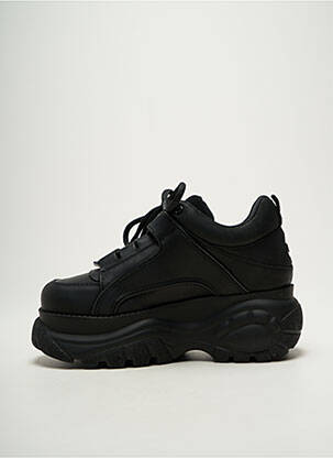 Adidași material neted toc de 7 la 9 cm negru BUFFALO femeie