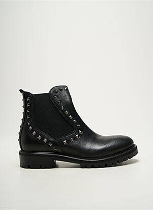 Botine/ghete material neted toc plat până la 3 cm negru KEB femeie