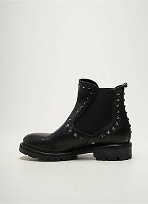 Botine/ghete material neted toc plat până la 3 cm negru KEB femeie