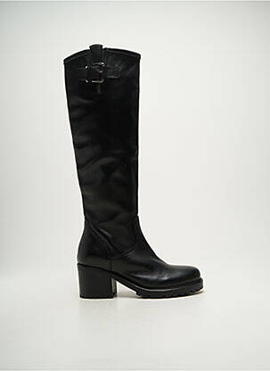 Cizme material neted toc de 4 la 6 cm negru KEB femeie