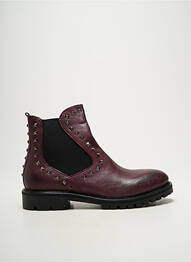 Botine/ghete material neted toc plat până la 3 cm violet KEB femme