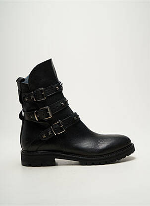 Botine/ghete material neted toc plat până la 3 cm negru KEB femeie
