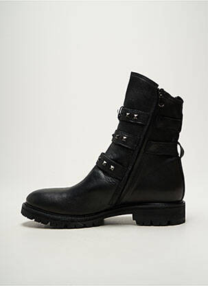 Botine/ghete material neted toc plat până la 3 cm negru KEB femeie