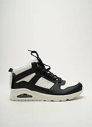 Adidași material neted toc de 4 la 6 cm negru SKECHERS femeie