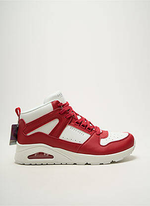Adidași material neted toc de 4 la 6 cm roșu SKECHERS femeie
