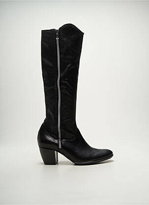 Cizme cubanez toc de 4 la 6 cm negru FRANCE MODE femeie