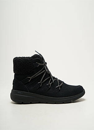 Botine/ghete umplută toc plat până la 3 cm negru SKECHERS femeie