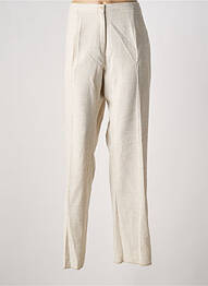 Pantalon drept țesătură crep mărime normală bej GRIFFON femme