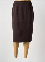 Fustă midi talie cu cleme maro GRIFFON femme