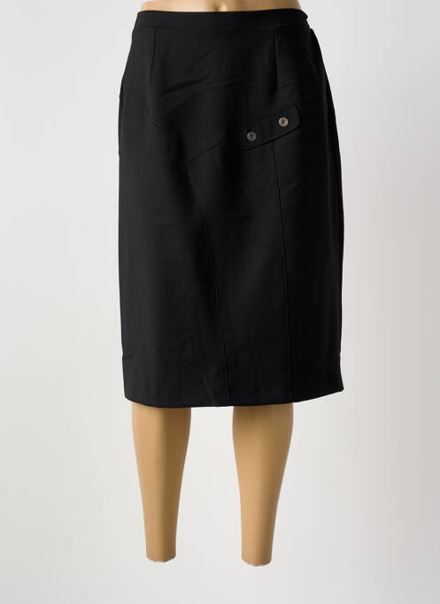 Fustă midi talie cu cleme negru GRIFFON femme