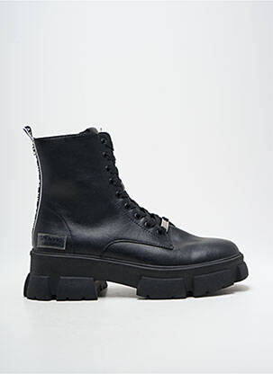 Botine/ghete țesătură satinată toc de 4 la 6 cm negru STEVE MADDEN femeie