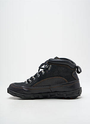 Adidași material neted vârf rotund negru ART bărbat