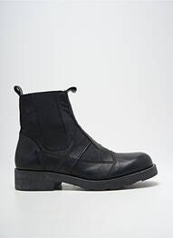 Botine/ghete țesătură satinată toc mic negru OXS bărbat