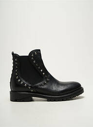 Botine/ghete material neted toc plat până la 3 cm negru KEB femme