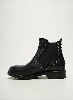 Botine/ghete material neted toc plat până la 3 cm negru KEB femeie
