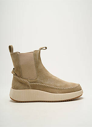 Botine/ghete nubuc toc de 4 la 6 cm bej KELARA femeie