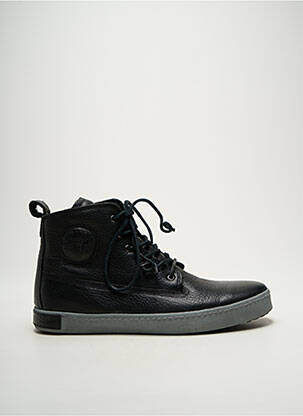 Adidași material neted vârf rotund negru BLACKSTONE bărbat
