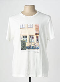Tricou croială cambrată mâneci scurte alb HARRIS WILSON bărbat