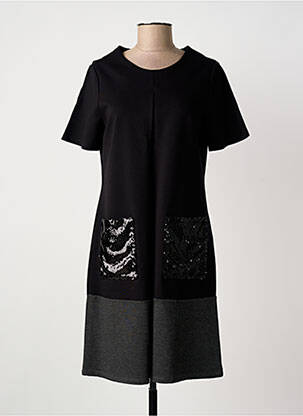 Rochie scurtă mâneci scurte mâneci scurte negru NINATI femeie