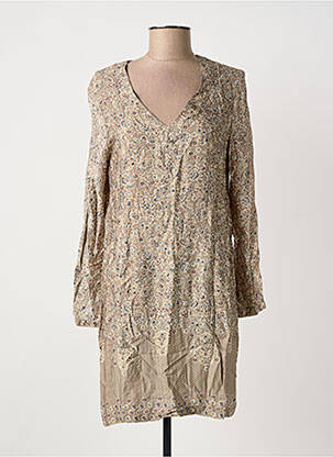 Rochie scurtă maro TERRE & MER femeie