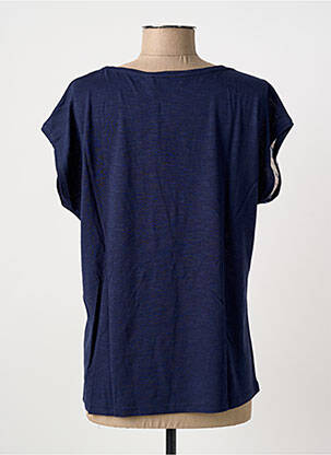 Tricou serigrafie cu strasuri mâneci scurte albastru BETTY BARCLAY femeie